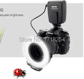 Meike FC-100 Makro kruhový Blesk/Svetlo pre Nikon D7100 D7000 D5200 D5100 D5000 D3200 D3100 D3000 D800 D600 D300s D90 D200 D80 D60