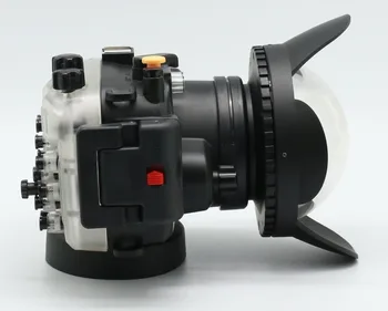 Meikon 40m/130ft pre Sony A6000 (16-50) Podvodná Kamera Bývanie +Rukoväť + Široký Uhol Dome port objektív + 67mm Červená Potápanie Filte