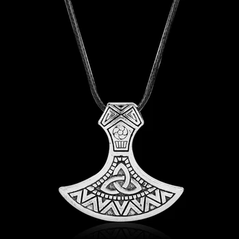 Mens Náhrdelníky Sekerou Hlavu Severanov Viking Škandinávskych Prívesok Náhrdelník Thor Odin Loki Asgard Kladivo Mjolnir Šperky -30