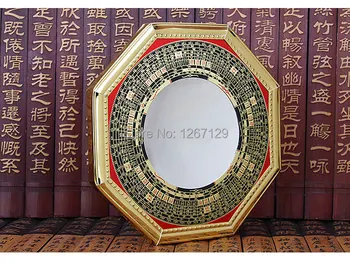 Mesto dom na odvrátenie smolu zlého ducha medailón štvrťroku kompas bagua feng shui zrkadlo