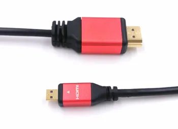 Micro hdmi kábel 3 ft 1m 1,5 m 2m 3m v1.4 Micro HDMI kábel HDMI s Ethernet pre mobilné telefóny pre win8 4kx2k nové kovovým plášťom
