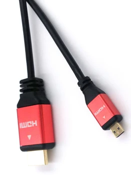Micro hdmi kábel 3 ft 1m 1,5 m 2m 3m v1.4 Micro HDMI kábel HDMI s Ethernet pre mobilné telefóny pre win8 4kx2k nové kovovým plášťom