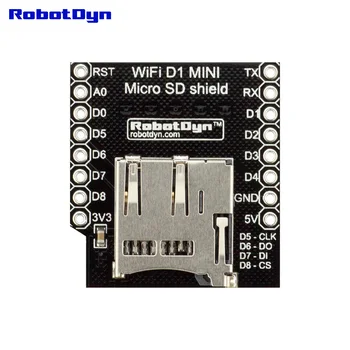 Micro SD karty Štít pre WeMos D1 mini, s pin-hlavičky nastaviť.