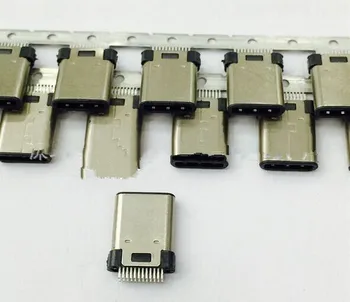MICRO USB 3.1 typ-c PCB, Muž Chvost Plnenie pätica nových a pôvodných