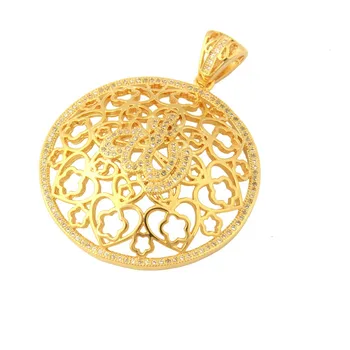 Micro-vložky Moslimských prívesok náhrdelník módne zlatá farba Islamského Boha prívesok pre moslimských doprava Zadarmo