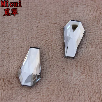 Micui 100ks 11*19 mm Váza tvar Akryl Kamienkami Tvárou Kamienkami Crystal Flatback Korálky Č Otvor ZZ220A