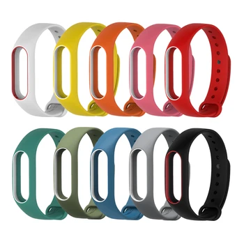 Mijobs Silikónové Náhradné šnúrky na Zápästie pre Xiao Mi Band 2 Dvojlôžkové Farba Watchband Smart Príslušenstvo Pre Mi Band 2