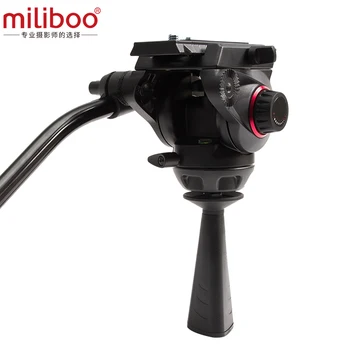 Miliboo MYT803 Base Ploché Tekutiny Hlava so 75mm Misy Veľkosť Inovované Nastaviteľné Tlmenie Dizajn pre Fotoaparát, Statív/Monopod Stojan