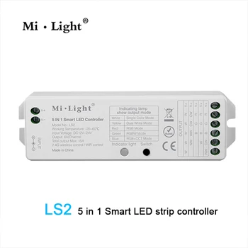 Milight LS2 2.4 G Bezdrôtový 5 V 1 Smart Led Regulátor Pre Jednu farbu CCT RGB RGBW RGBWW RGB+SCS Led Controller