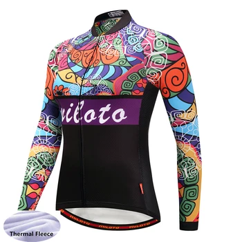 Miloto Pro Team Zimné Cyklistika Dres Ženy Závodné Šport, Cyklistické Oblečenie Thermal Fleece, Dlhý Rukáv Vetru MTB Bike Jersey