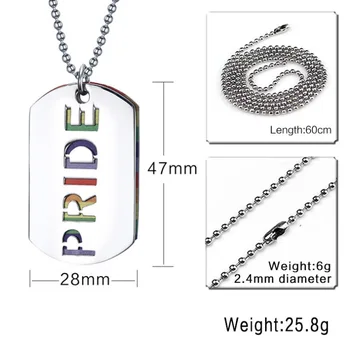 Milovníci náhrdelník príslušenstvo Pride titánové ocele Lesbické Šperky Rainbow prívesok LGBT Gay