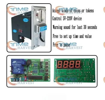 Mince časovač ovládanie prístroja pomocou mince voliča & časovač rada pre cafe kiosk/práčka/voda zariadenie/stroj hra