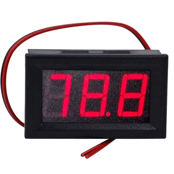 Mini 0.56 palcový DC5V - 120V Dva-drôtu digitálny voltmeter červená LED displej-voltové Elektrické Nástroje napätie meter 20% zľava