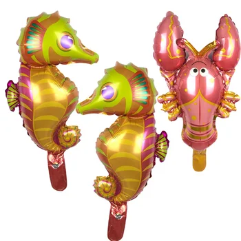Mini Hippocampus Lobster Fóliové Balóniky 10pcs Tichom Zvierat tému strany Balón hračky globos narodeninovej party dekorácie deti darčeky