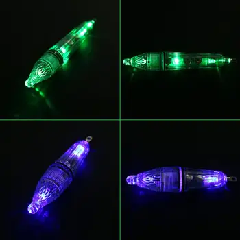 Mini LED Hlboký Pokles Podmorský Rybolov Squid Ryby Lákať Svetlo Červená/Zelená Blikajúca Žiarovka Ponorená pod vodou Riešiť Lampa