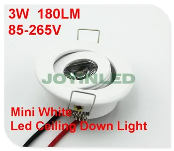 Mini LED Stropné Bodové Svetlo Downlight 3W LED Kabinetu Svetlo Vnútorné Mini LED Downlight AC90-260V