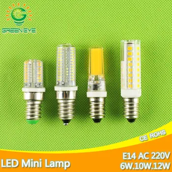 Mini LED Žiarovka E14 Svetelný 6W 9W 10W 12W 220V Led Žiarovka E14 Pohode Teplá Biela Sviečka Pozornosti Lampada Ampoule Bombilla Lampara