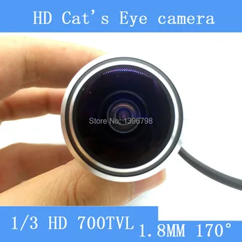 Mini mačacie oko Dvere Kamera 170 Široký Uhol 700TVL 5MP Káblové Farba DOORVIEW surveillance camera