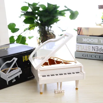 Mini piano music box, tvorivé pár Vianočné darčeky, obývacia izba ozdobou je umiestnený