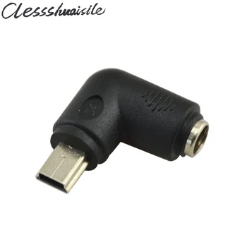 Mini USB 5Pin Mužov DC Napájací Konektor 5.5 2.1 mm Nabitia nabíjanie nabíjací Adaptér v Pravom Uhle 90 Stupňov Typu & Rovné
