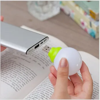 Mini USB LED Loptu Žiarovka ABS Prenosné LED Lampa na Čítanie Červená Zelená Modrá Biela Vonkajšie LED USB Nočné Svetlo Pre Banky/PC