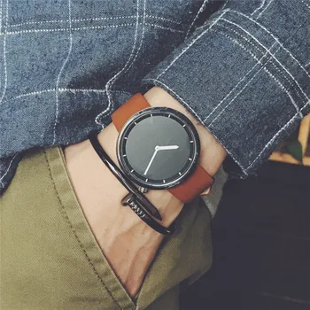 Minimalistický štýlový mužov quartz hodinky drop shipping 2018 nové módne jednoduché čierne hodiny BGG mužov značky náramkových hodiniek dary