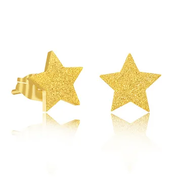 Minimálne Lesklé Hviezdy Náušnice Pre Ženy Moderné Šperky Najlepší Priateľ Dary Päť-špicaté Hviezdy Ušné Štuple z Nehrdzavejúcej Ocele Rose Gold Aros