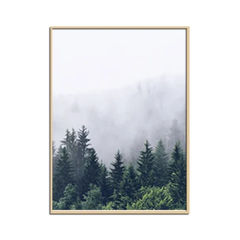 Misty Forest, Hmla Horskej Fotografie, Hmla Fotografia, Krajina Plagát, Nordic Výtlačkov, Minimalistický Wall Art, Púšte, Plagát