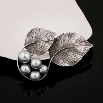 MloveAcc Značky Vintage Elegantné Simulované Pearl Módne Brošne Kolíky Vysokej Kvality Strany Šatku Klip Šperky Brošňa pre Ženy Darček