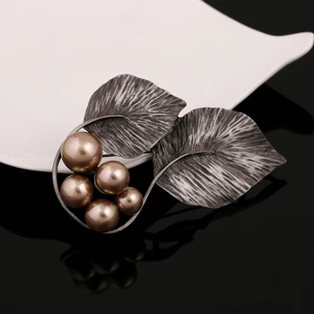 MloveAcc Značky Vintage Elegantné Simulované Pearl Módne Brošne Kolíky Vysokej Kvality Strany Šatku Klip Šperky Brošňa pre Ženy Darček