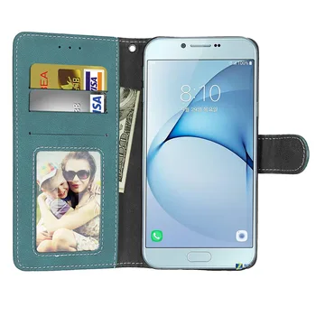 Mobilný Telefón Taška pre Samsung Galaxy A7 (2016) A710 Prípade Luxusné PU Kožené Telefón Prípadoch Kryt Späť Držiteľa Karty Tašky Capa