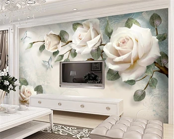 Moderné 3D tapeta ručne maľované olejomaľba kvetinový euro pozadí stenu, dekorácie, nástenné maľby abstraktných de parede tapety beibehang