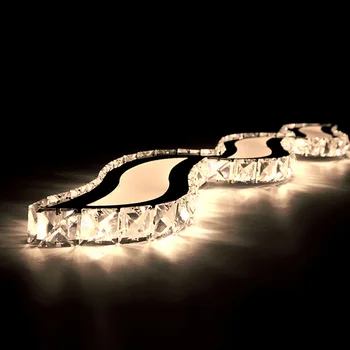 Moderné Crystal Prívesok Svetlo Vlna LED Crystal Prívesok Lampa Dlho Visí Lampa Zariadenie Jedálne, Kuchyne Ostrov