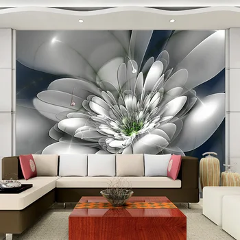 Moderné Módne Tvorivé Abstraktné Transparentné Kvet, Obývacia Izba, TV joj, Steny Výzdoba netkaných Tapiet Vlastné nástennú maľbu