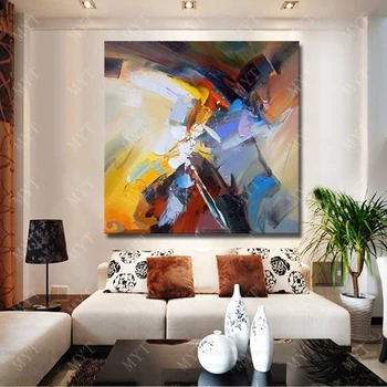 Moderné Plátno Umenie Abstraktné olejomaľba Veľké Nástenné Obrazy pre Obývacia Izba Ručne Maľované Steny Umenie Domova Č Rámovanie