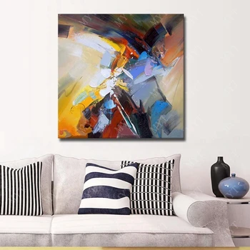 Moderné Plátno Umenie Abstraktné olejomaľba Veľké Nástenné Obrazy pre Obývacia Izba Ručne Maľované Steny Umenie Domova Č Rámovanie
