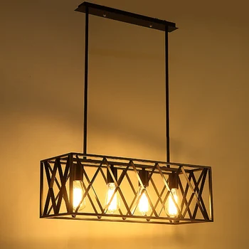 Moderné Priemyselné Prívesok Osvetlenie Zariadenie American Loft Vintage Kovaného Železa Prívesok Klietky Svetlo Edison Lampa Jedáleň