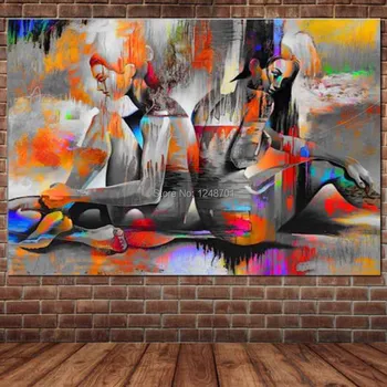 Moderné Ručne Maľované Abstraktný Obrázok Milovníkov Umenia Plátno Olejomaľba Abstraktný Obrázok Wall Art Obraz Obývacia Izba Domov Stenu Decor
