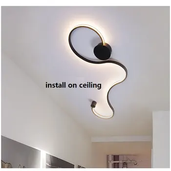 Moderný Jednoduchý Domov LED Stropné svietidlo Tvorivé Led Stropné Lampy, Obývacia Izba, Spálňa, Nočné Kúpeľňa Svietidiel Black/White