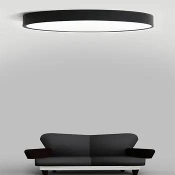 Moderný jednoduchý Ultra tenké 5CM LED stropné svietidlo kruhové obývacia izba lampa spálňa black/white Stropné Svetlá izba office lampa