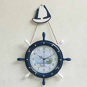 Moderný minimalistický umenie North Star loď kormidlo izba stenu stlmiť Európskej spálňa jednoduché dekorácie quartz hodiny