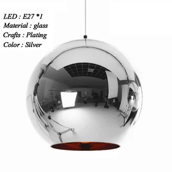 Moderný prívesok Svetlo Medi/Podiel/Gold/red sklenenú guľu lampy, shop, dekorácie