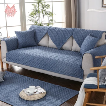 Moderný štýl modrá sivá khaki prešívaný gauč poťahy bavlna sectional sofa kryt fundas de pohovka, gauč zahŕňa SP4882 ZADARMO LODE