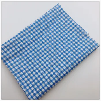 Modrá Nastaviť 7pieces 50*50 cm obyčajný bavlnená tkanina tuku štvrťroku zväzok hobby ručné patchwork bavlna satén textílie Tilda tkaniva
