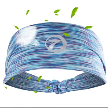 Modrá reflexné logo Pohodlné mäkké Odvod protišmykových Elastická Čelenka pokrývku hlavy Vlasy hlavový most suché ľahko absorbujú pot Jogy