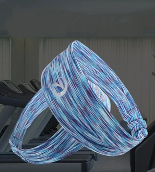 Modrá reflexné logo Pohodlné mäkké Odvod protišmykových Elastická Čelenka pokrývku hlavy Vlasy hlavový most suché ľahko absorbujú pot Jogy