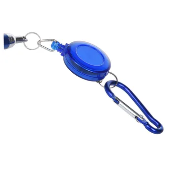 Modrá Zdvíhateľnej Odznak Cievky Pero Opasok & Karabína / Bezpečné Kovový Klip pre Jednoduché Upevnenie na Vrecku, Pás, Opasok alebo ozdobná šnúrka na uniforme