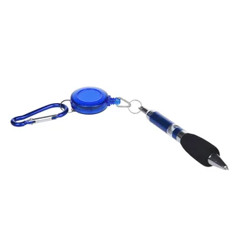 Modrá Zdvíhateľnej Odznak Cievky Pero Opasok & Karabína / Bezpečné Kovový Klip pre Jednoduché Upevnenie na Vrecku, Pás, Opasok alebo ozdobná šnúrka na uniforme