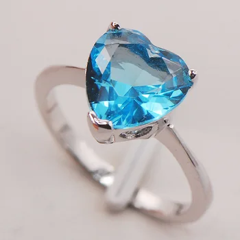 Modré Crystal Zirkón Ženy 925 Sterling Silver Ring F768 Veľkosť 5 6 7 8 9