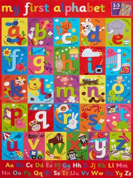 Moje ABC Abecedy Naučiť stolný Detí matematické vzdelávanie vzdelávanie plátno tkanina plagáty-02